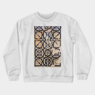 Geometric Design in Black and Blue Crewneck Sweatshirt